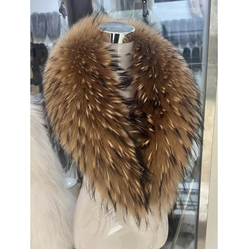 Shawl Wrap Winter - Kołnierz z futra szopa pracza damski