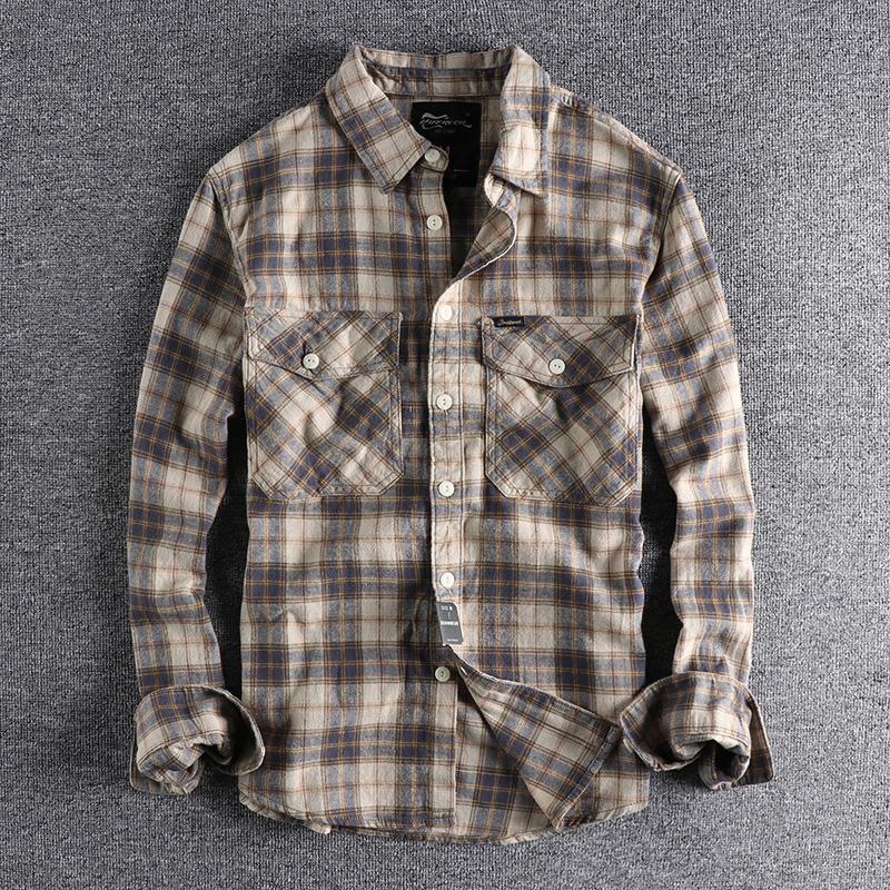 Flannel Shirt Lined - Wiosna i jesień Nowy trend w