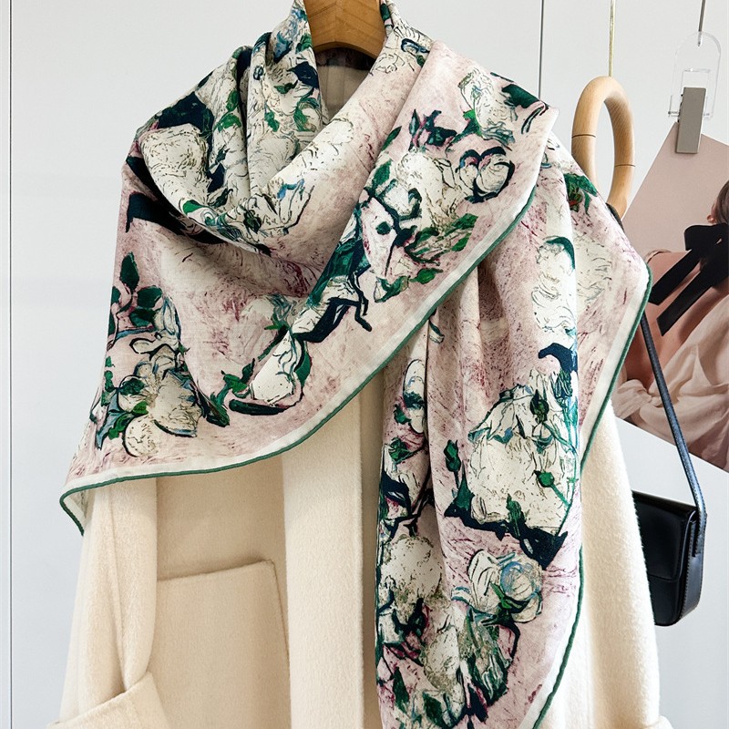 Luksusowy szal jedwabno-wełnia – Shawl Wrap Winter recenzja i cena