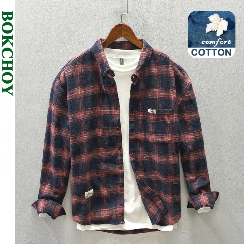 Wiosenno-jesienna nowa męska k – Flannel Shirt Lined recenzja i cena
