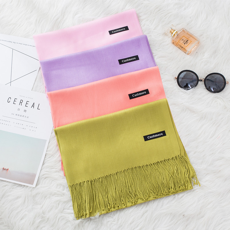 Moda Solid Color 2020 kobiety  – Cashmere Pashmina Wrap recenzja i cena