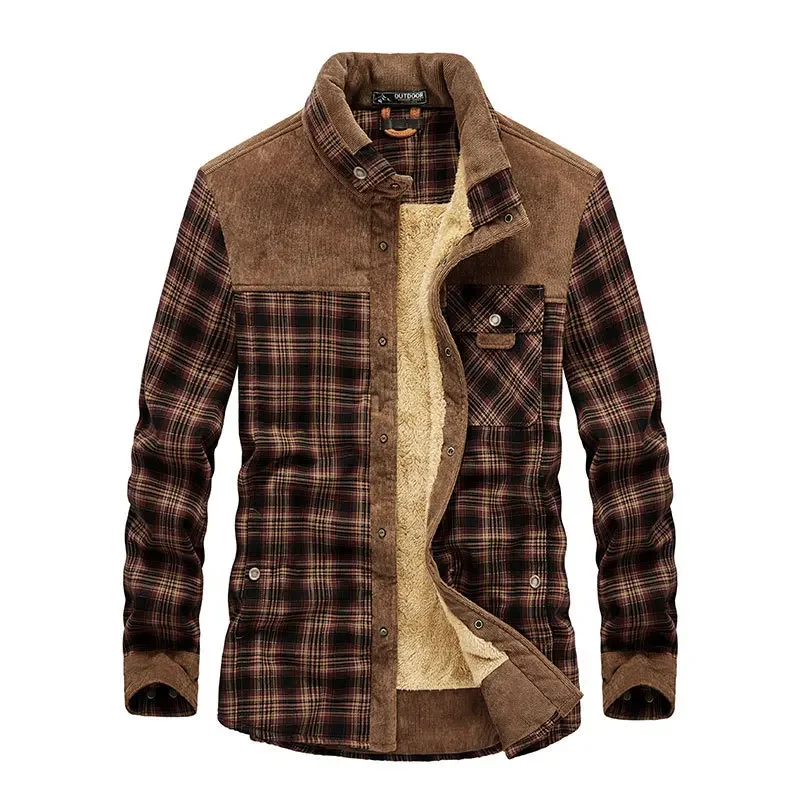 Męskie koszule w kratę Kurtki  – Flannel Shirt Lined recenzja i cena