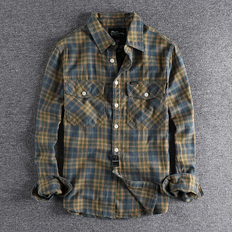 Wiosna i jesień Nowy trend w m – Flannel Shirt Lined recenzja i cena